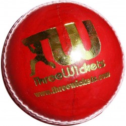 Three Wickets Jaguar Cricket Ball (Red)